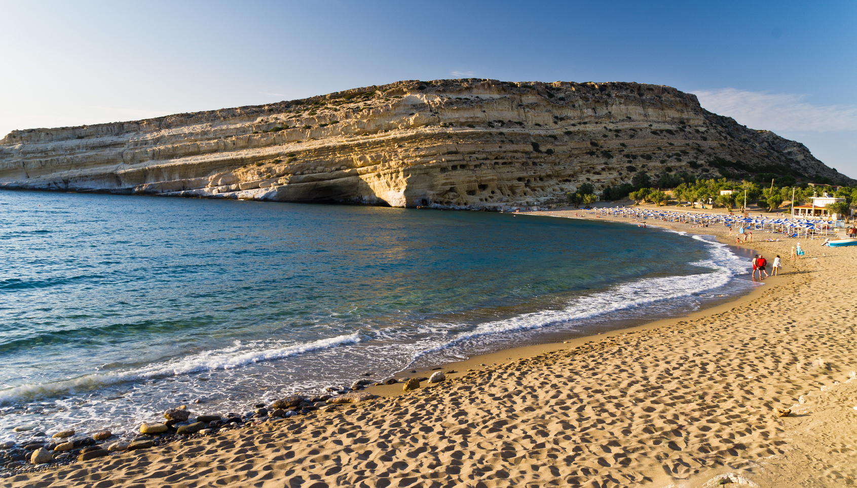 Matala beach, island of Crete